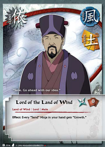 Lord of the Land of Wind — Naruto CCG card c014