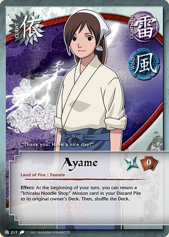 Ayame — Naruto CCG card c017