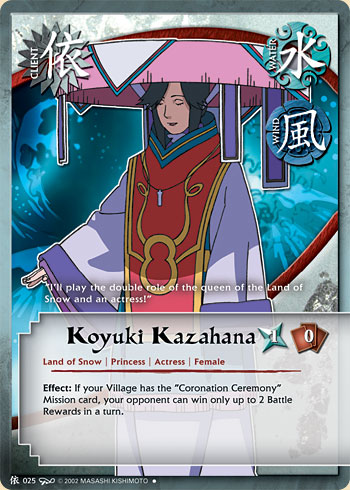 Koyuki Kazahana — Naruto CCG card c025