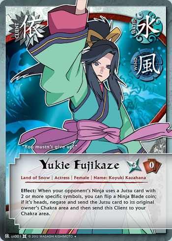 Yukie Fujikaze Cus001 — Naruto CCG card cUS001