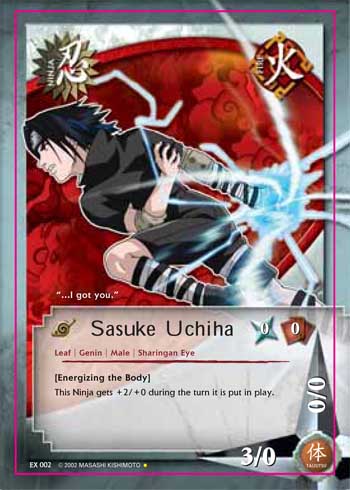 Sasuke Uchiha Ex002 — Naruto CCG card ex002