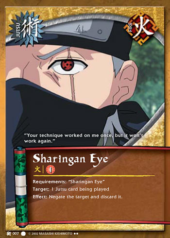 Sharingan Eye — Naruto CCG card j007