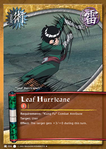 Leaf Hurricane — Naruto CCG card j026