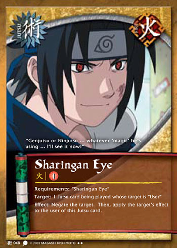 Sharingan Eye — Naruto CCG card j048