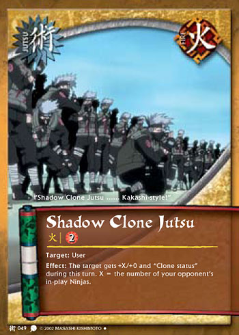 Shadow Clone Jutsu — Naruto CCG card j049