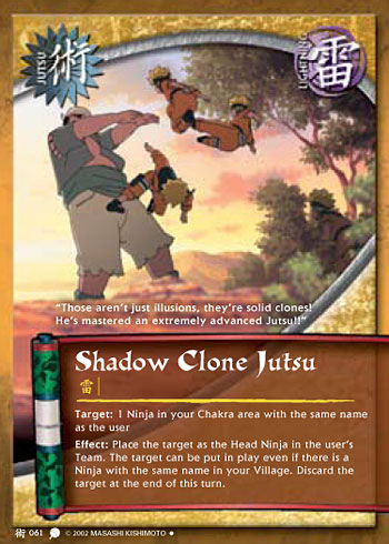 Shadow Clone Jutsu — Naruto CCG card j061