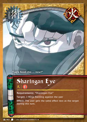Sharingan Eye — Naruto CCG card j063
