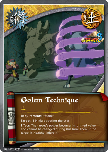 Golem Technique — Naruto CCG card j1002