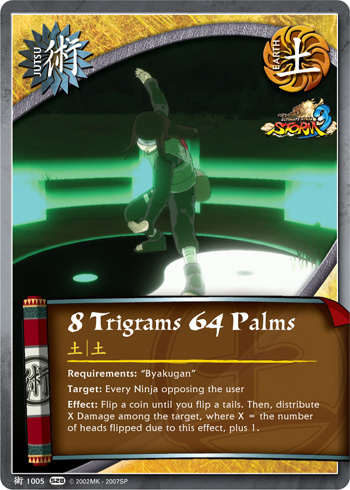 8 Trigrams 64 Palms — Naruto CCG card j1005