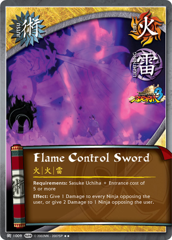 Flame Control Sword — Naruto CCG card j1009