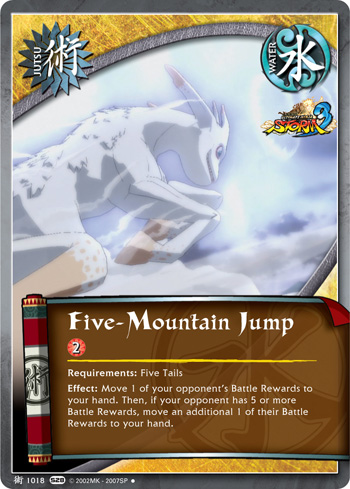 Five-Mountain Jump — Naruto CCG card j1018