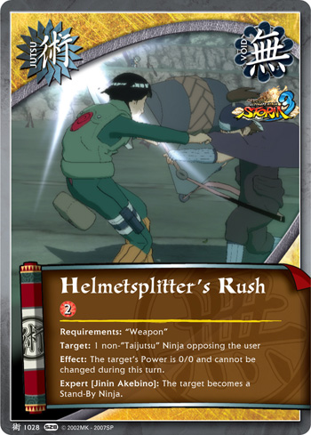 Helmetsplitter's Rush — Naruto CCG card j1028