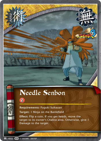 Needle Senbon — Naruto CCG card j1032