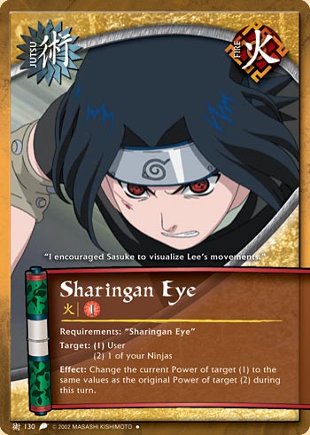 Sharingan Eye — Naruto CCG card j130