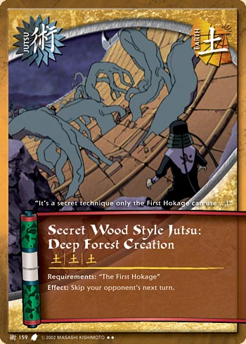 Secret Wood Style Jutsu: Deep Forest Creation — Naruto CCG card j159