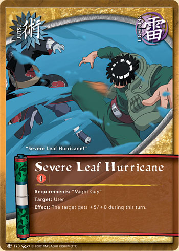 Severe Leaf Hurricane — Naruto CCG card j173