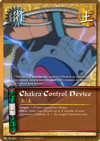 Chakra Control Device — Naruto CCG card j190