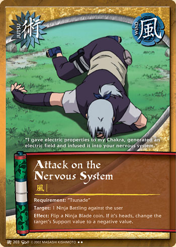 Attack on the Nervous System — Naruto CCG card j203