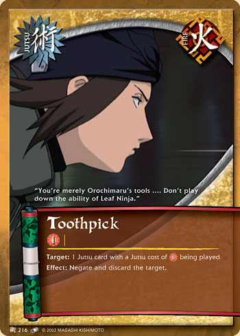 Toothpick — Naruto CCG card j216