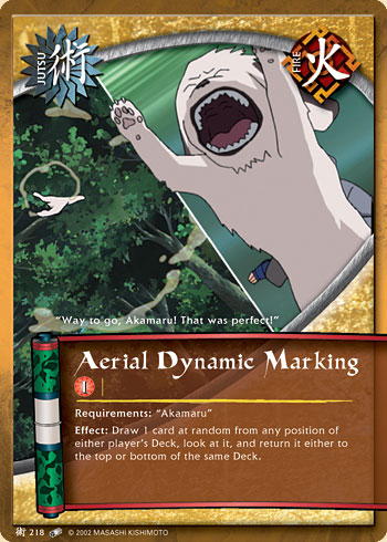 Aerial Dynamic Marking — Naruto CCG card j218