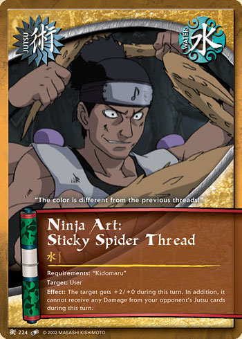 Ninja Art:Sticky Spider Thread — Naruto CCG card j224