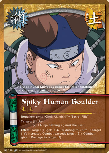 Spiky Human Boulder — Naruto CCG card j228
