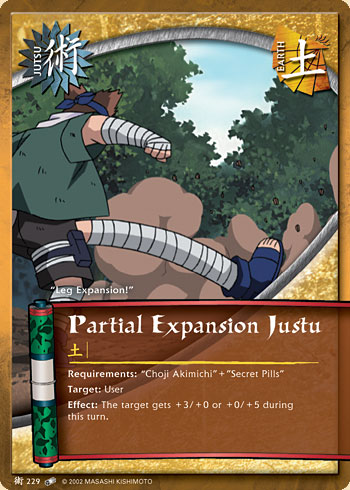 Partial Expansion Justu — Naruto CCG card j229