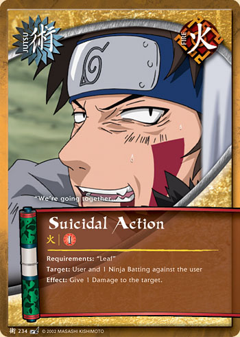 Suicidal Action — Naruto CCG card j234