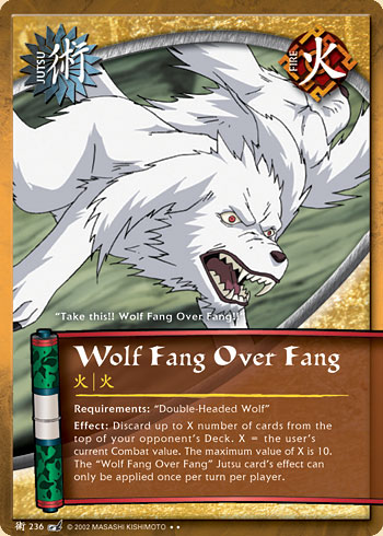 Wolf Fang Over Fang — Naruto CCG card j236
