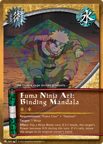Fuma Ninja Art: Binding Mandala — Naruto CCG card j265