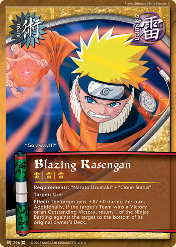 Blazing Rasengan — Naruto CCG card j296