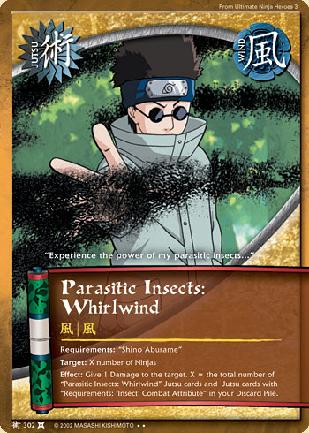 Parasitic Insects: Whirlwind — Naruto CCG card j302