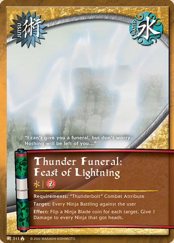 Thunder Funeral: Feast of Lightning — Naruto CCG card j311