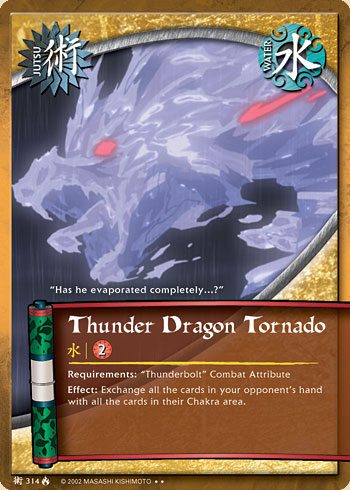 Thunder Dragon Tornado — Naruto CCG card j314