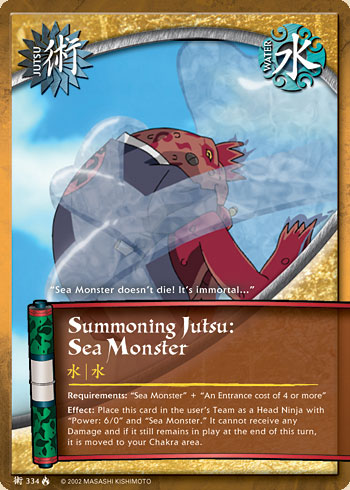 Summoning Jutsu: Sea Monster — Naruto CCG card j334