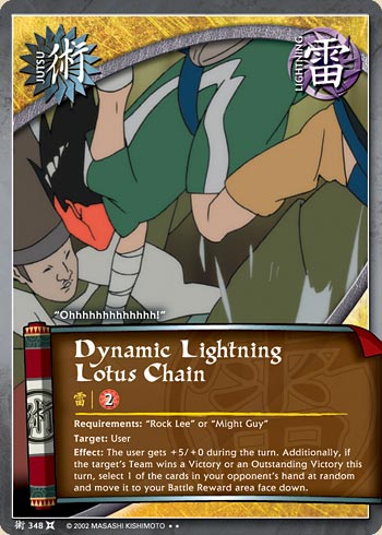 Dynamic Lightning Lotus Chain — Naruto CCG card j348