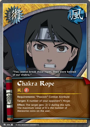 Chakra Rope — Naruto CCG card j354