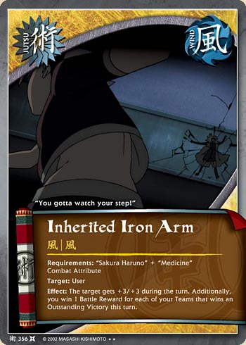 Inherited Iron Arm — Naruto CCG card j356