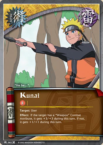 Kunai — Naruto CCG card j362
