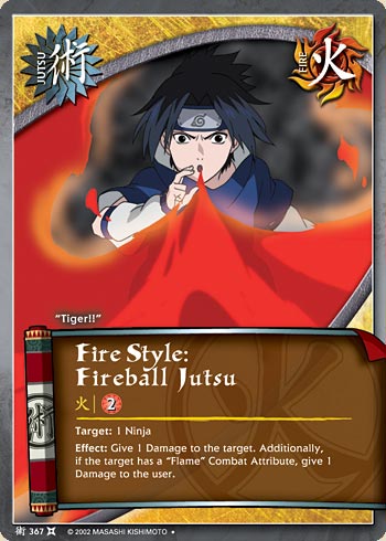 Fire Style: Fire Ball Jutsu — Naruto CCG card j367
