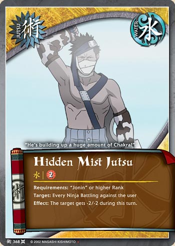 Hidden Mist Jutsu — Naruto CCG card j368