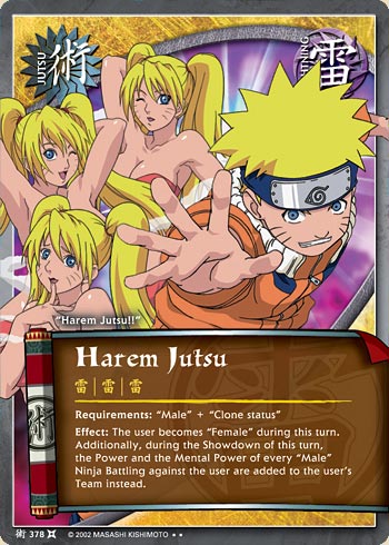 Harem Jutsu — Naruto CCG card j378
