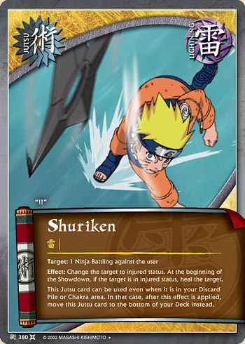 Shuriken — Naruto CCG card j380