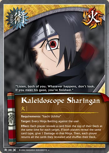 Kaleidoscope Sharingan — Naruto CCG card j381