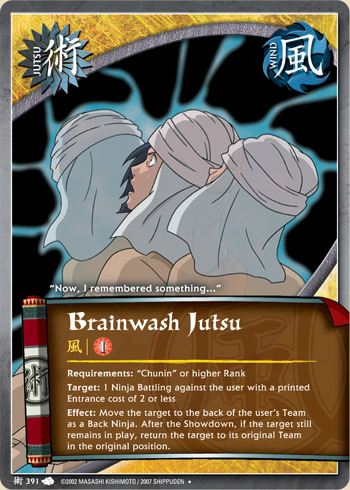 Brainwash Jutsu — Naruto CCG card j391