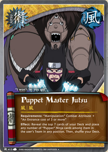 Puppet Master Jutsu — Naruto CCG card j413