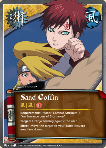 Sand Coffin — Naruto CCG card j416