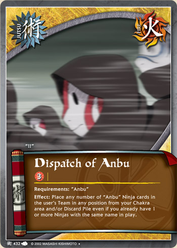 Dispatch of Anbu — Naruto CCG card j432