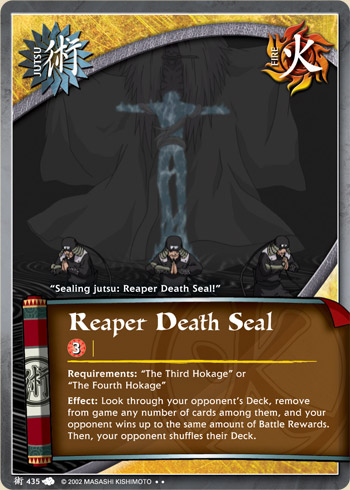 Reaper Death Seal — Naruto CCG card j435