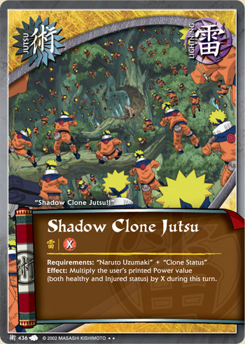 Shadow Clone Jutsu — Naruto CCG card j436